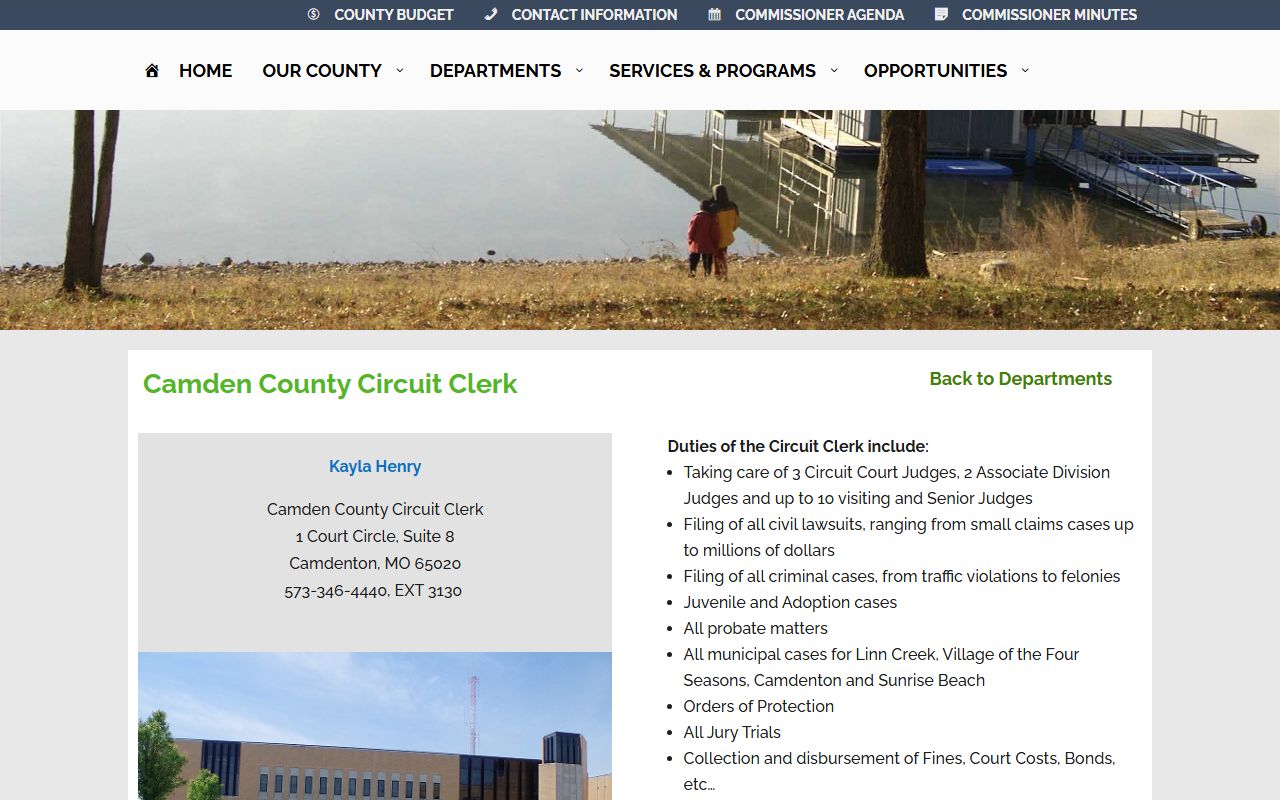 Camden County court records after arrest circuit clerk page