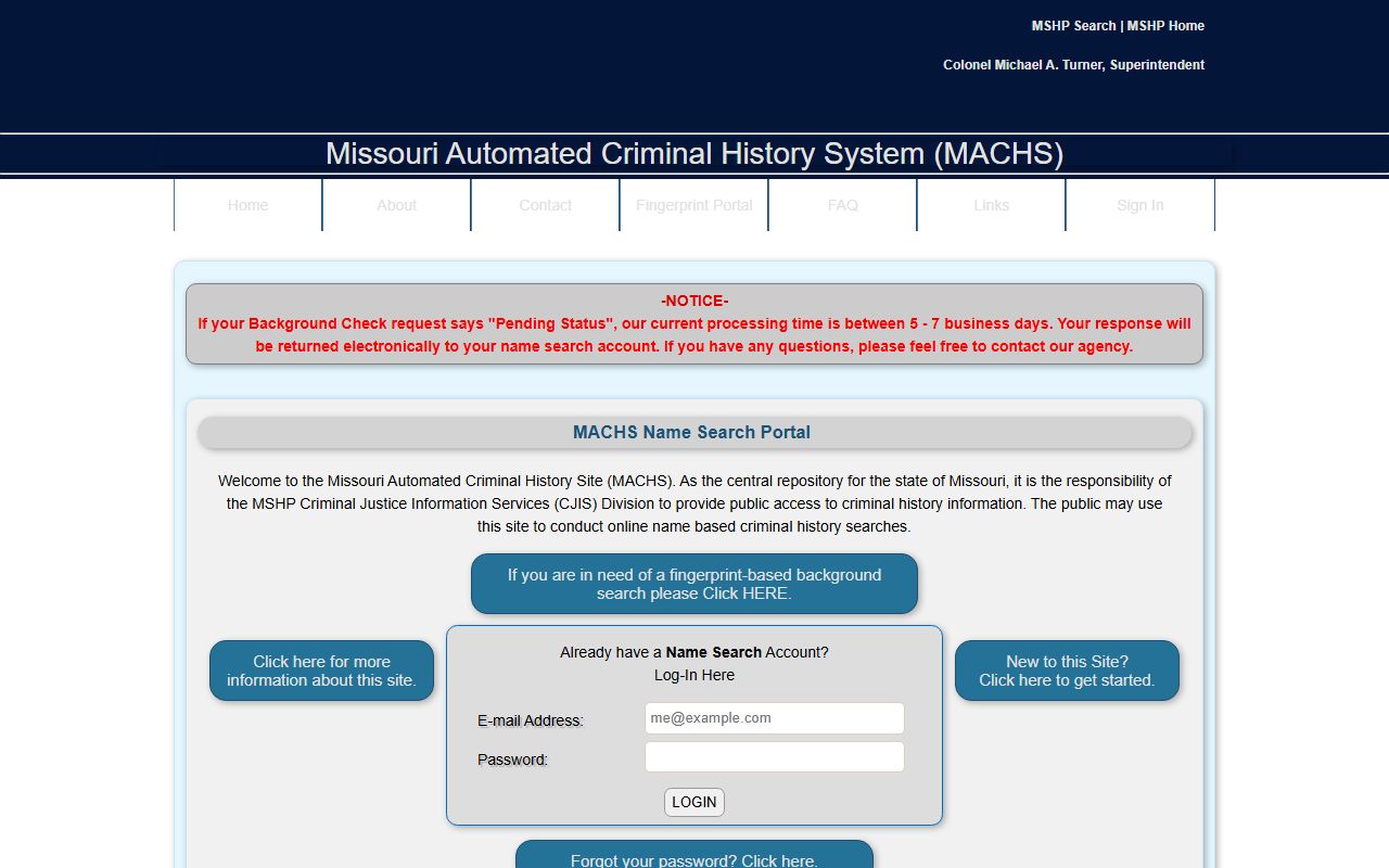 Camden County court records after arrest MACHS criminal history search portal